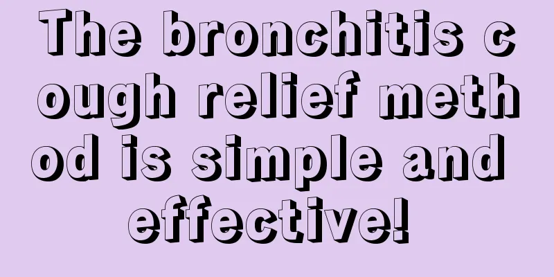 The bronchitis cough relief method is simple and effective! 