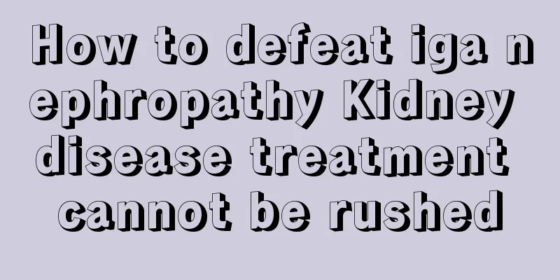 How to defeat iga nephropathy Kidney disease treatment cannot be rushed