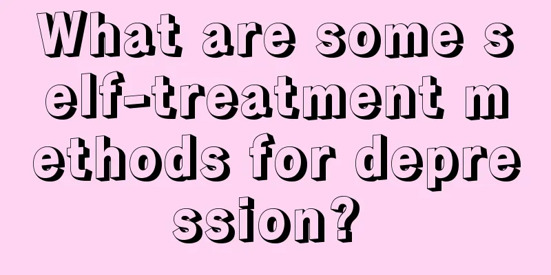 What are some self-treatment methods for depression? 