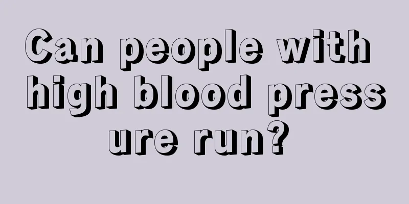 Can people with high blood pressure run? 