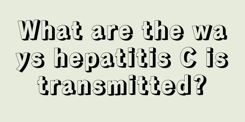 What are the ways hepatitis C is transmitted? 