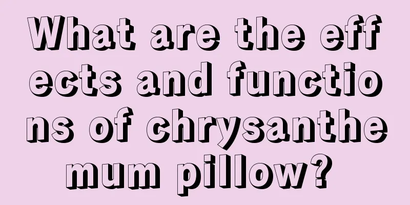 What are the effects and functions of chrysanthemum pillow? 
