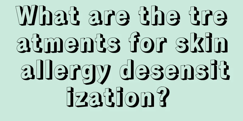What are the treatments for skin allergy desensitization? 