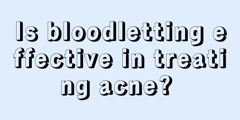 Is bloodletting effective in treating acne? 