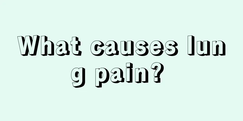 What causes lung pain? 