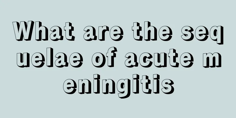 What are the sequelae of acute meningitis