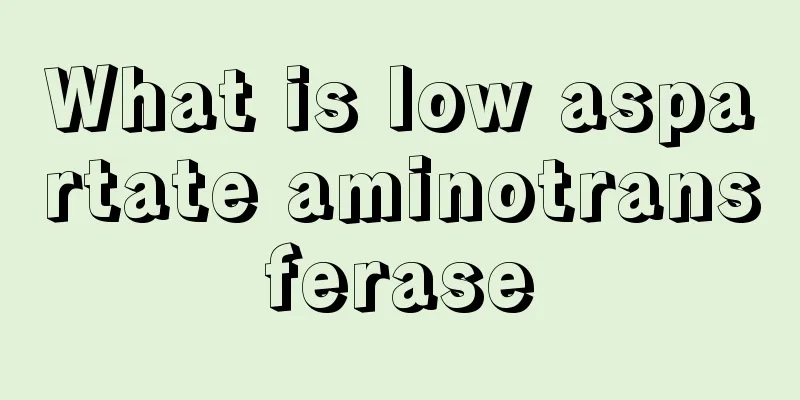 What is low aspartate aminotransferase