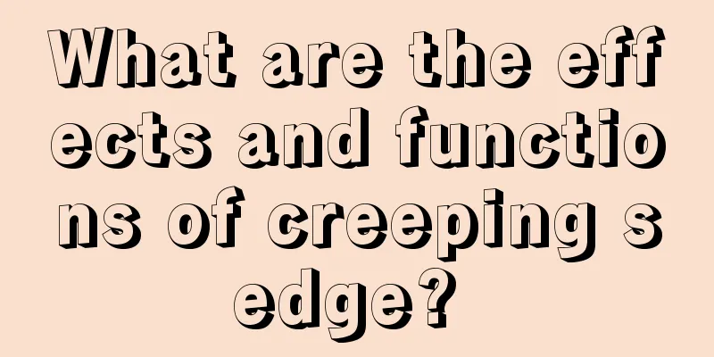 What are the effects and functions of creeping sedge? 