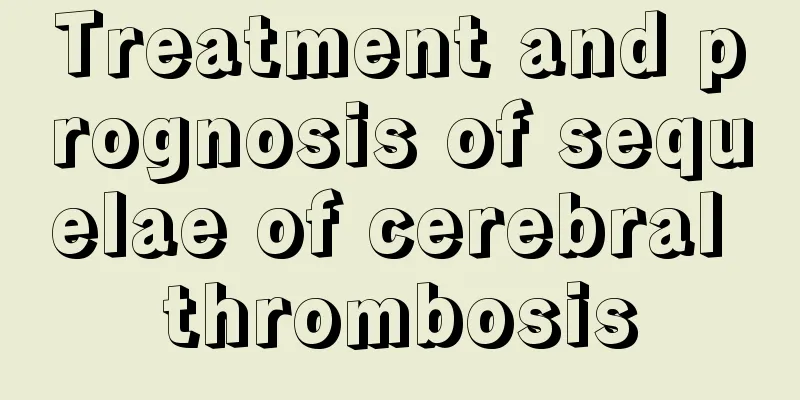 Treatment and prognosis of sequelae of cerebral thrombosis