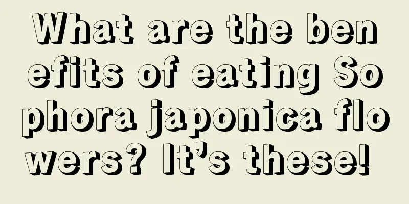 What are the benefits of eating Sophora japonica flowers? It’s these! 