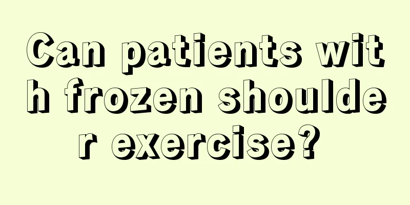 Can patients with frozen shoulder exercise? 