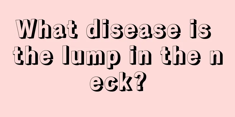 What disease is the lump in the neck?