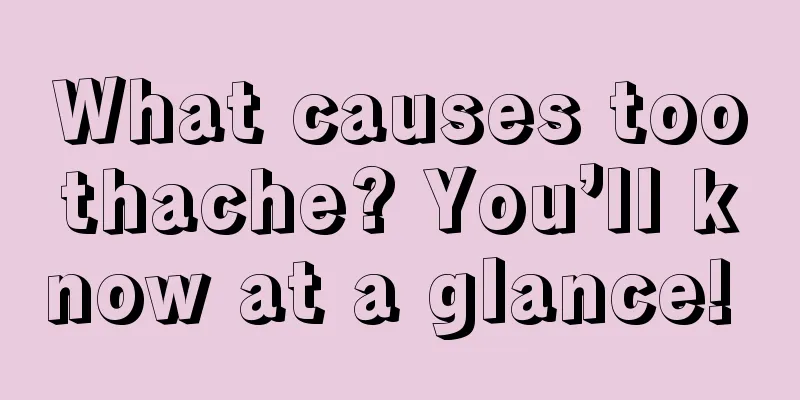 What causes toothache? You’ll know at a glance! 