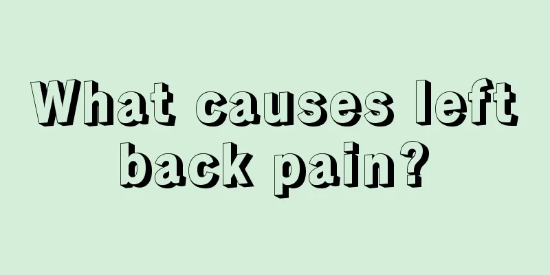 What causes left back pain? 