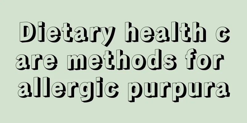 Dietary health care methods for allergic purpura