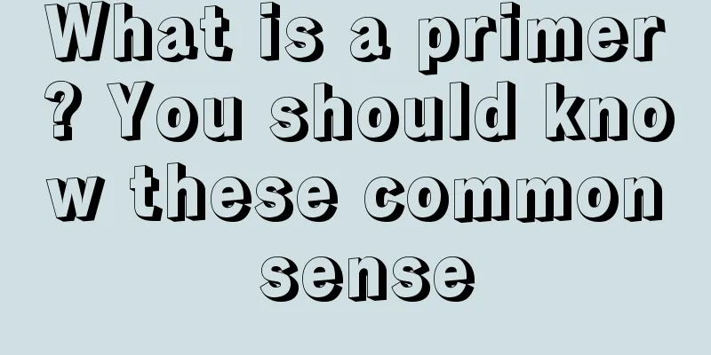 What is a primer? You should know these common sense