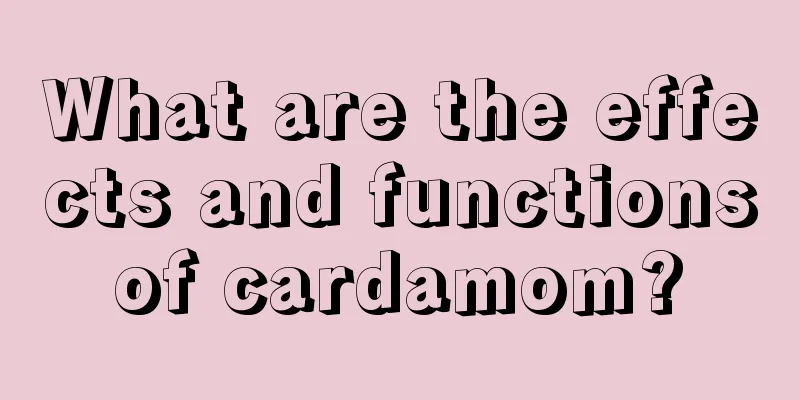 What are the effects and functions of cardamom? 