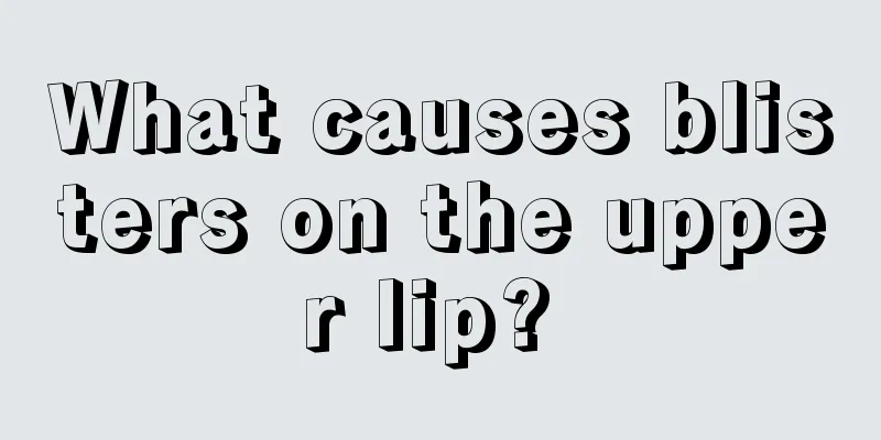 What causes blisters on the upper lip? 