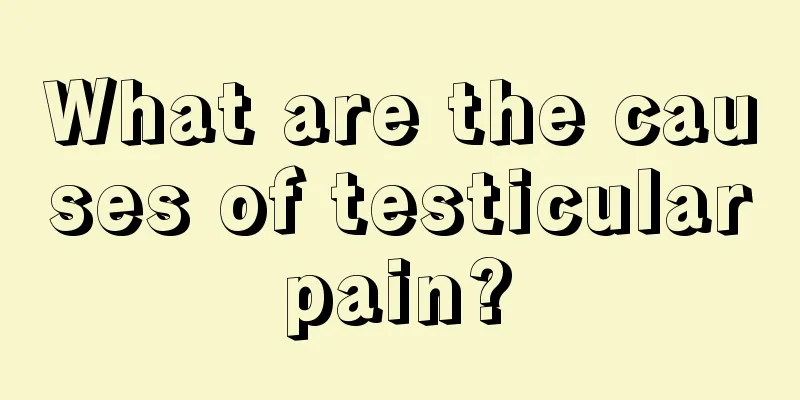 What are the causes of testicular pain? 