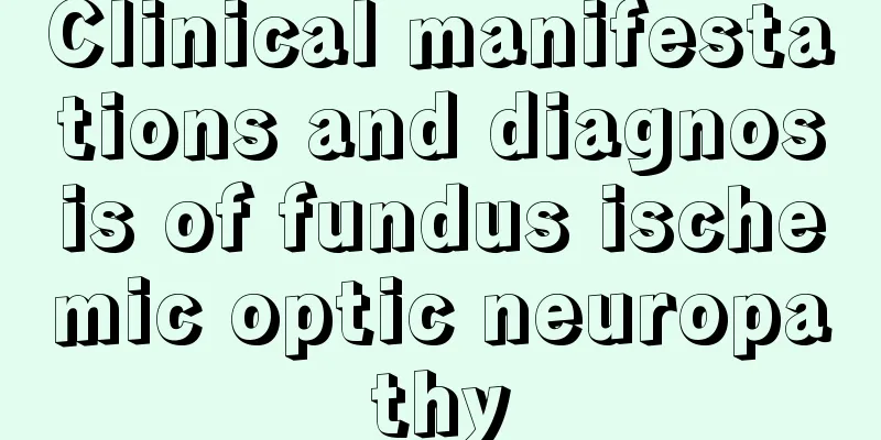 Clinical manifestations and diagnosis of fundus ischemic optic neuropathy