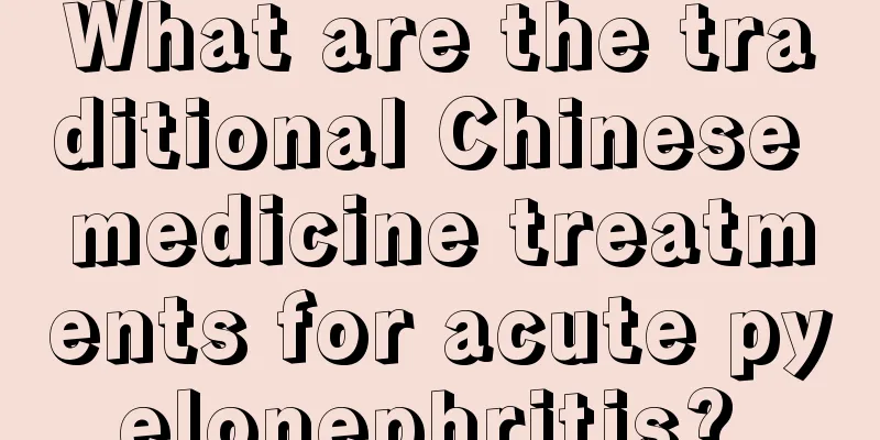 What are the traditional Chinese medicine treatments for acute pyelonephritis? 