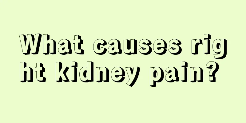 What causes right kidney pain? 