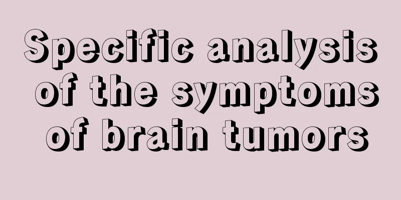 Specific analysis of the symptoms of brain tumors