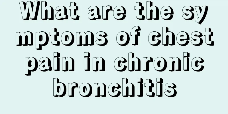 What are the symptoms of chest pain in chronic bronchitis