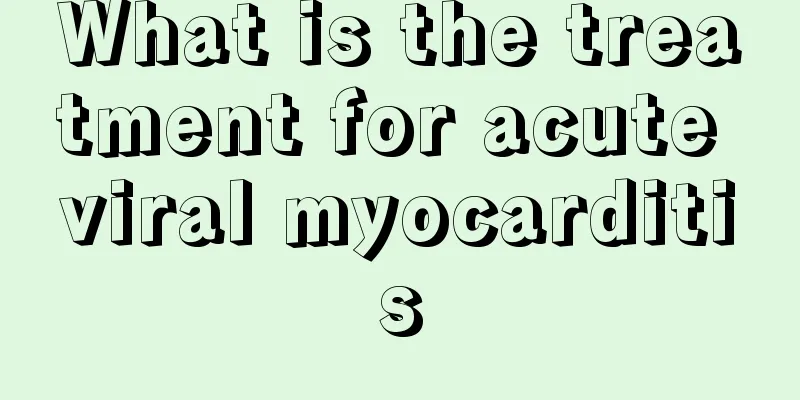 What is the treatment for acute viral myocarditis