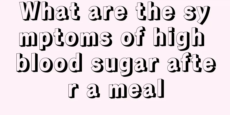 What are the symptoms of high blood sugar after a meal