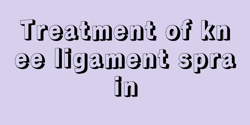 Treatment of knee ligament sprain