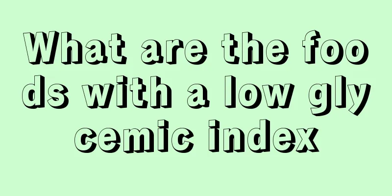 What are the foods with a low glycemic index