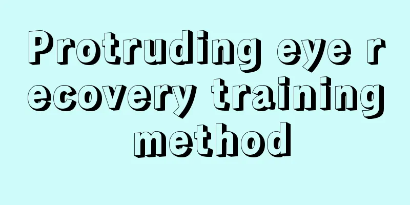 Protruding eye recovery training method