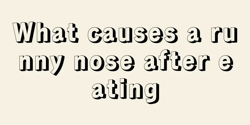 What causes a runny nose after eating