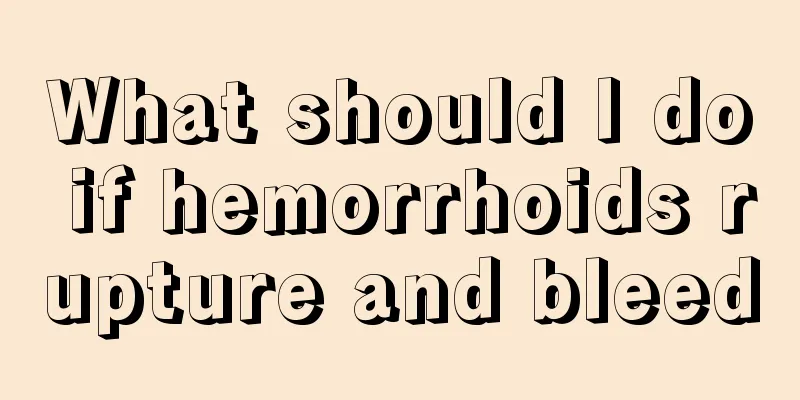 What should I do if hemorrhoids rupture and bleed