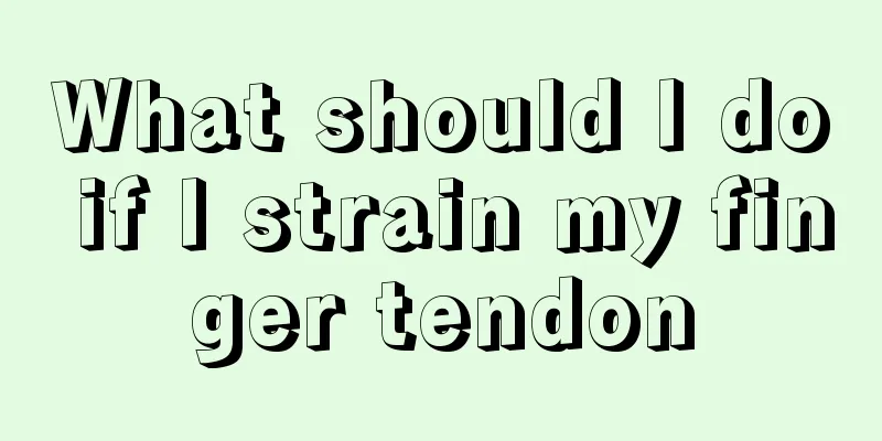 What should I do if I strain my finger tendon