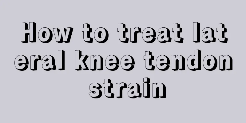 How to treat lateral knee tendon strain