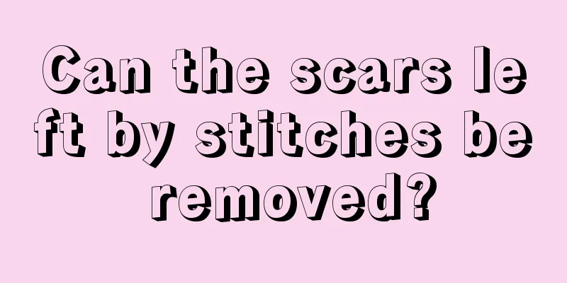 Can the scars left by stitches be removed?