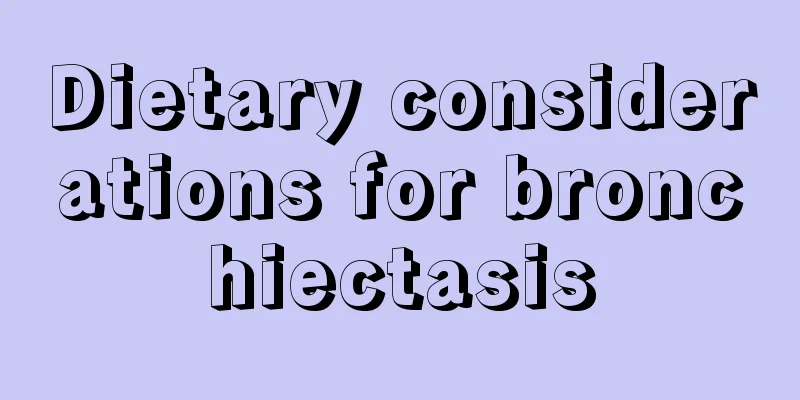 Dietary considerations for bronchiectasis