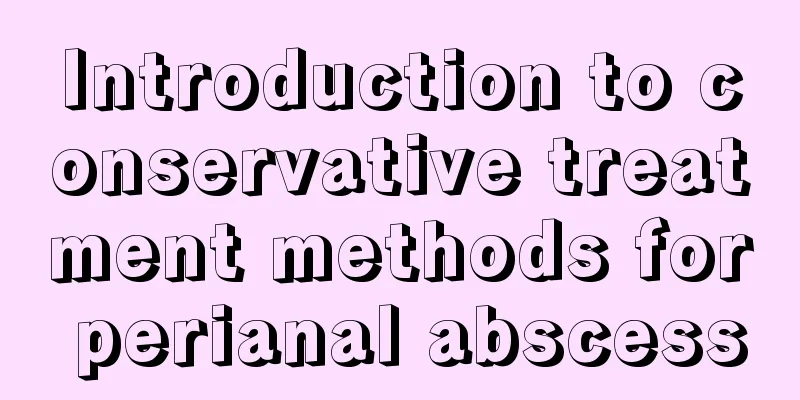 Introduction to conservative treatment methods for perianal abscess
