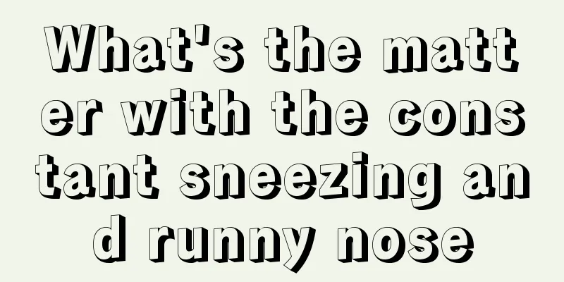 What's the matter with the constant sneezing and runny nose