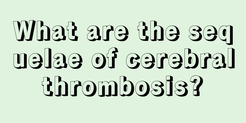 What are the sequelae of cerebral thrombosis? 