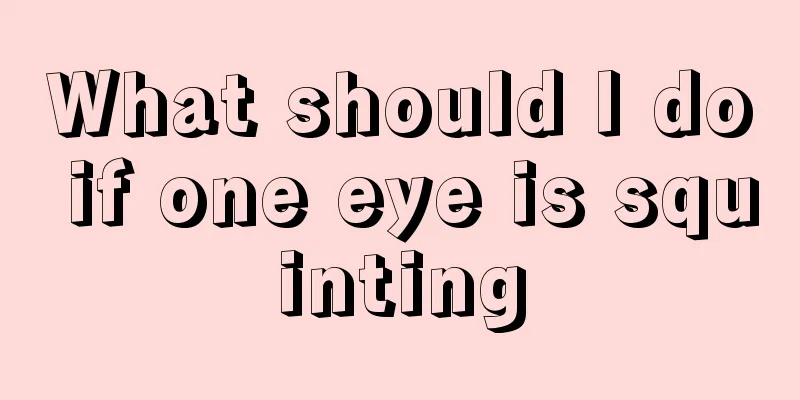 What should I do if one eye is squinting