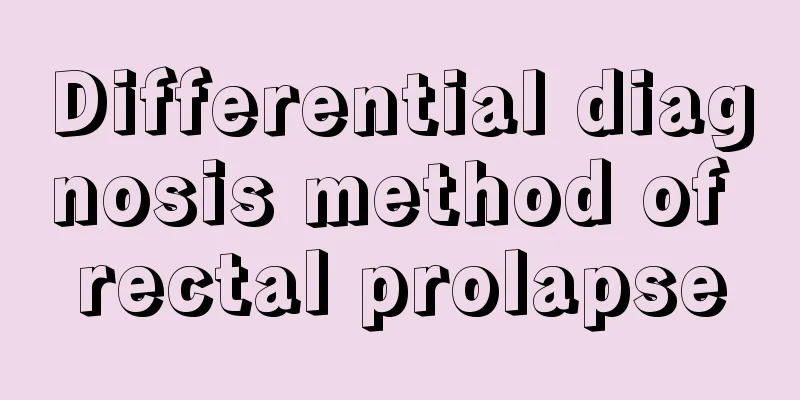Differential diagnosis method of rectal prolapse