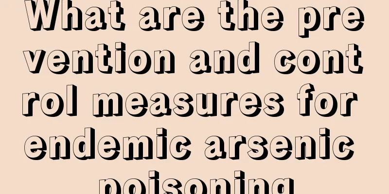 What are the prevention and control measures for endemic arsenic poisoning