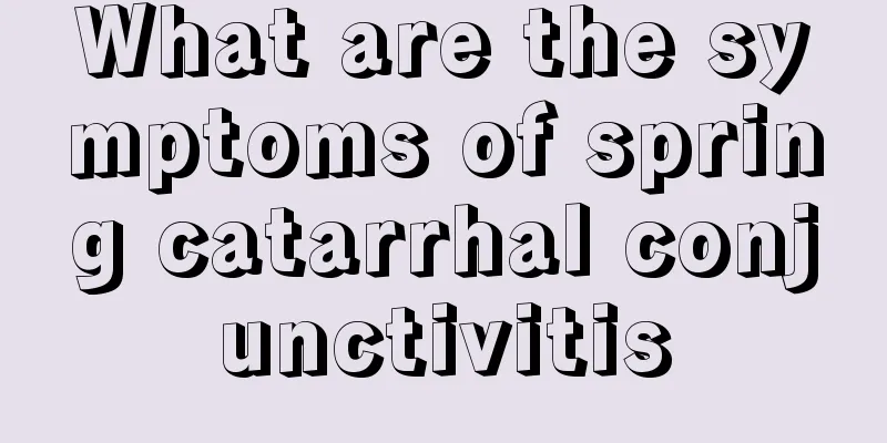 What are the symptoms of spring catarrhal conjunctivitis