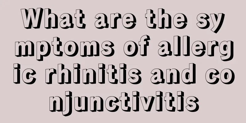 What are the symptoms of allergic rhinitis and conjunctivitis