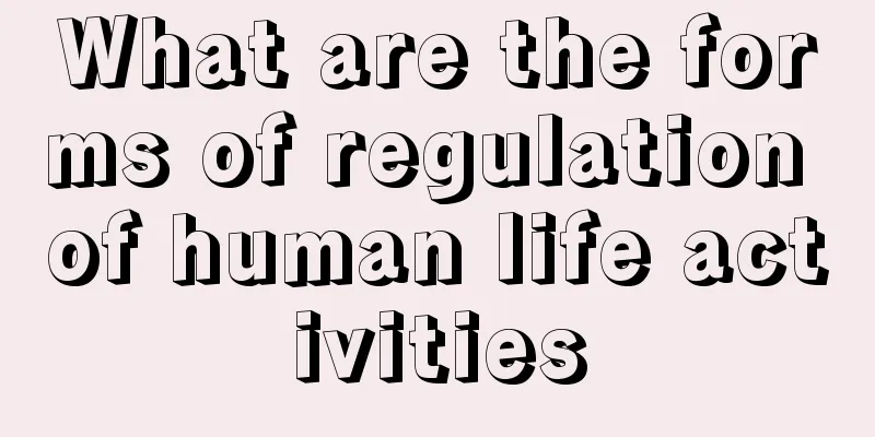 What are the forms of regulation of human life activities