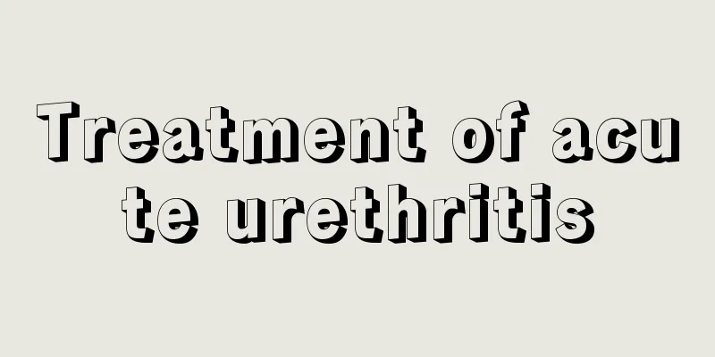 Treatment of acute urethritis
