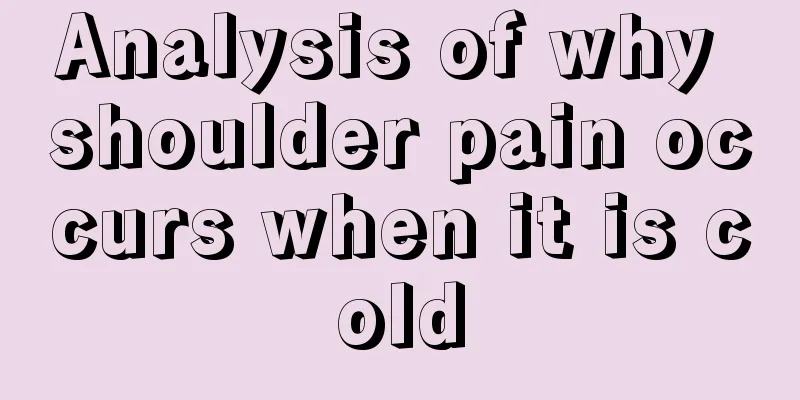 Analysis of why shoulder pain occurs when it is cold
